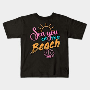 Beach, Colorful and Motivational Kids T-Shirt